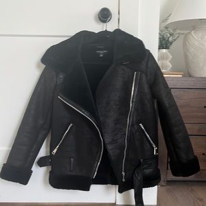 Moto Faux fur lined Jacket